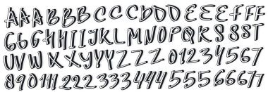 sayılar ve semboller vektör kümesi