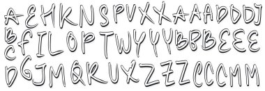 El çiziminin alfabe harfleri