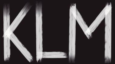 Siyah arkaplan ile k kelimesi