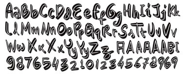 Alfabe ve sayıların vektör kümesi.