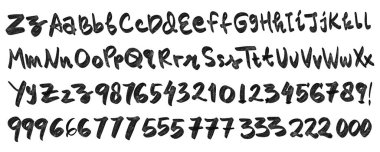 el yazısı kaligrafik sayıların vektör kümesi