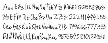 El çizimi vektör kaligrafisi