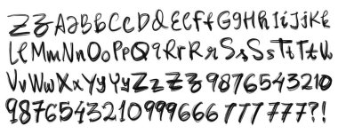 vektör yazı tipleri / el yazısı kaligrafi