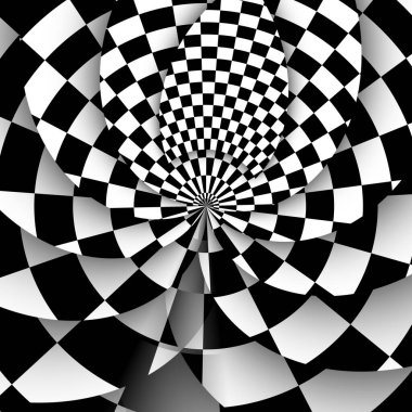 black and white spiral