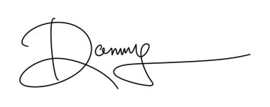 El yazısı harflerin vektör illüstrasyonu