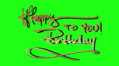 Happy birthday el yazısı