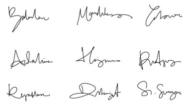 kaligrafik el yazısı koleksiyonu