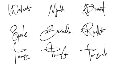 vektör el harf kümesi