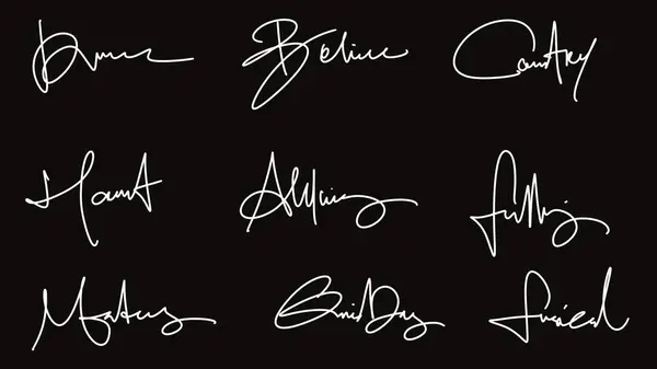 El yazısı kaligrafi harfleri seti