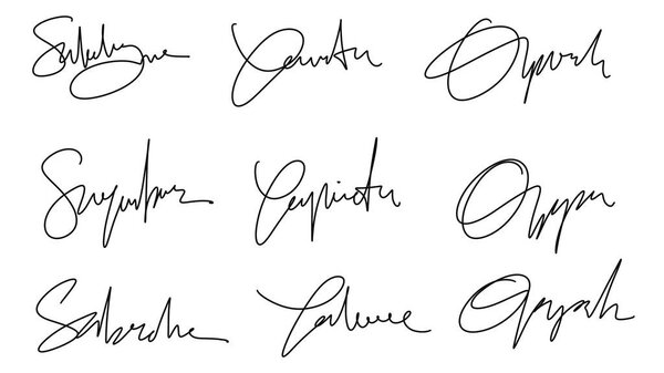 Набор рукописной каллиграфии