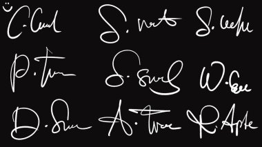 El çizimi kaligrafi. vektör kaligrafisi