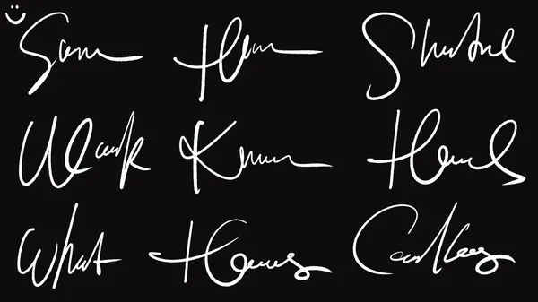 El çizimi kaligrafi, vektör illüstrasyonu