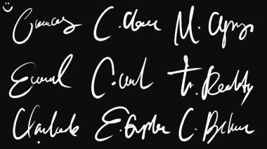 Kaligrafi vektörü. El yazısı fırça kaligrafisi.