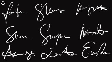 Bir vektör illüstrasyonunun el yazısı