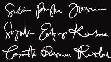 El çizimi harfler. vektör illüstrasyonu