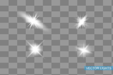 İzole edilmiş beyaz ışık efekti, parlaklık