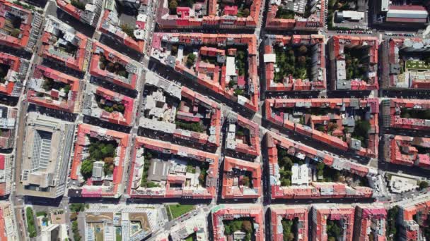Praag Squared Living Quarters Historische Stad Top Stilleven High Satellite — Stockvideo