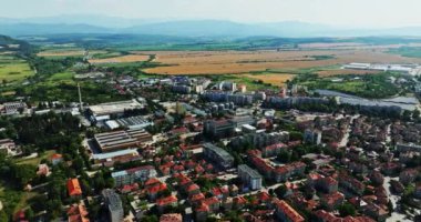 Apartman Binaları İnşaat Paneli İnşaat Evleri Fabrika İşçi Bölgesi Drone yakınlarında