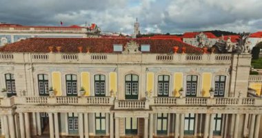 Büyüleyici Rococo Mimari Palacio De Queluz Portekiz Titreşimli Yaz Günü Hava Aracı Yüksel