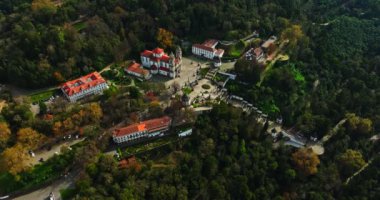 Yüksek Yükseklik Zaman Çizelgesi Güneşli Öğleden Sonra Bom Jesus Katedrali Güzel Bahçeler Barok Uçan Hava Aracı