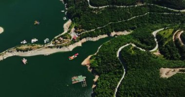 Nehir Meandre Tatil Suyu Suyu Balıkçılık Yörüngesi Drone 'u