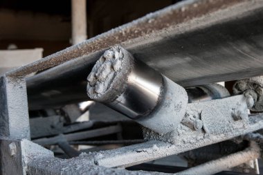 Asansördeki tahıl taşıyıcısı parçası.