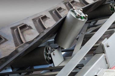 Tahıl, mısır, kolza, soya fasulyesi yüklemek için şerit taşıyıcı tasarımın bir parçası. Asansörler ve diğer tarım işletmeleri için yükleme mekanizması birimi.