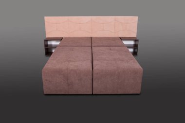 Multifunctional folding sofa bed original design isolated on gray background. clipart