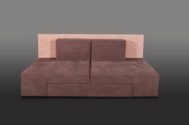 Multifunctional folding sofa bed original design isolated on gray background. clipart