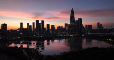 Shenzhen City, Çin 'de şehir manzarası