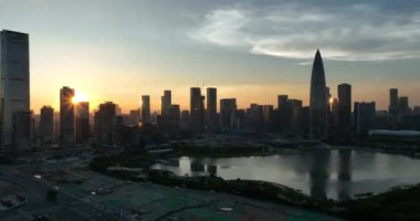 Shenzhen City, Çin 'de şehir manzarası