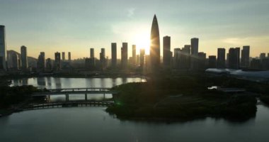 Shenzhen City, Çin 'de şehir manzarası