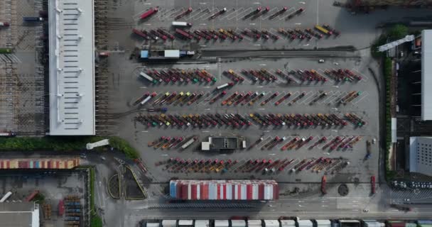 Αεροφωτογραφία Του Yantian Τερματικό Σταθμό Εμπορευματοκιβωτίων Στην Πόλη Shenzhen Κίνα — Αρχείο Βίντεο