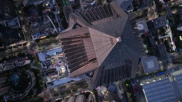 Top View Των Σύγχρονων Κτιρίων Στην Πόλη Shenzhen Κίνα — Αρχείο Βίντεο