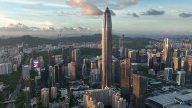 Shenzhen şehrinin hava manzarası, Çin