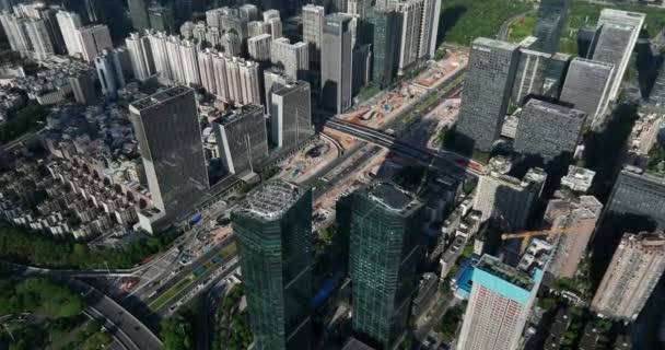 Picturesque View Modern Buildings Shenzhen City — Stok video