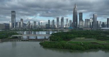 picturesque view of modern buildings in Shenzhen city