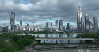 picturesque view of modern buildings in Shenzhen city