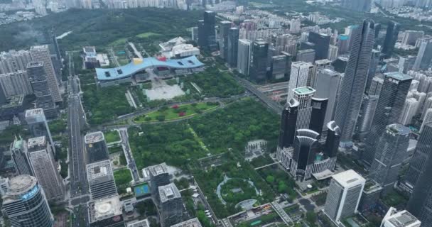 Picturesque View Modern Buildings Shenzhen City — Stok video