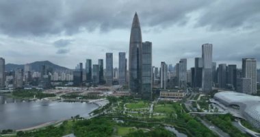 picturesque view of modern buildings in Shenzhen city