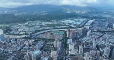 picturesque view of modern buildings in Shenzhen city