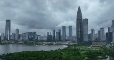 picturesque view of modern buildings in Shenzhen city