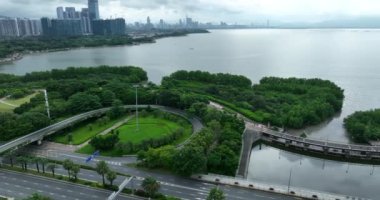 picturesque view of modern buildings in Shenzhen city