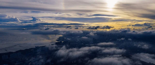 Pemandangan Udara Landsccape Kota Shenzhen China — Stok Foto