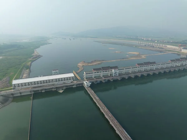 Progetto Chiave Controllo Dell Acqua Qingyuan Nella Provincia Del Guangdong — Foto Stock