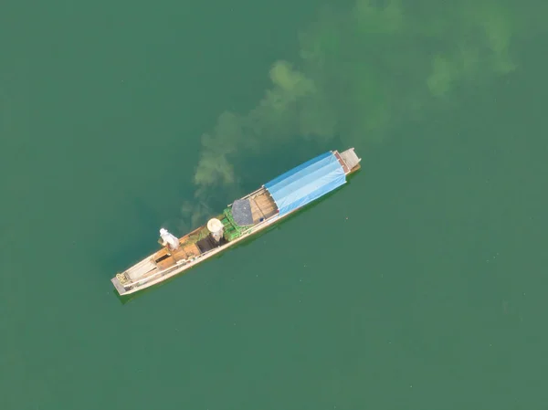 深セン Circa 2022 中国広東省での漁船釣りの空中ビュー — ストック写真
