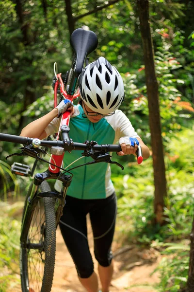Mountain Biking Summer Forest — Stockfoto