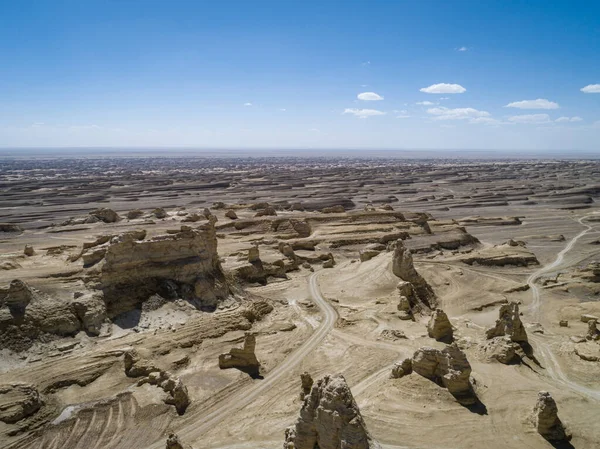 Aerial View Landscape Desert Blue Sky — Stock fotografie