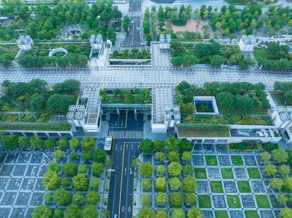 Вид Воздуха Пейзаж Городе Шэньчжэнь Китай — стоковое фото