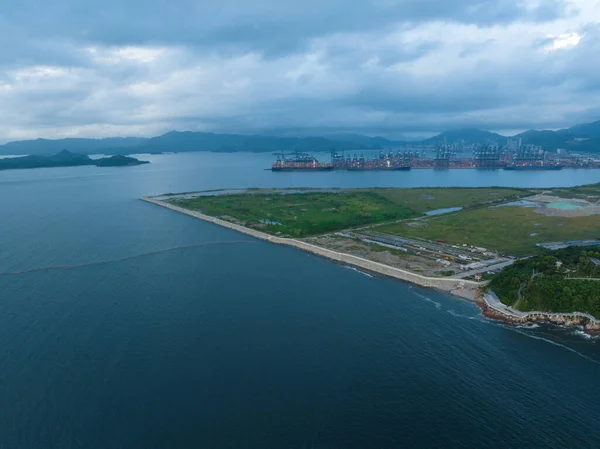 Aerial View Yantian International Container Terminal Shenzhen City China —  Fotos de Stock